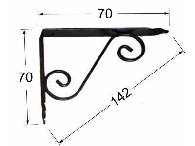 Основа за греда PSK70 70х70х142х3.0mm Bl