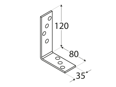 Plank angular KB2 120х80х35mm