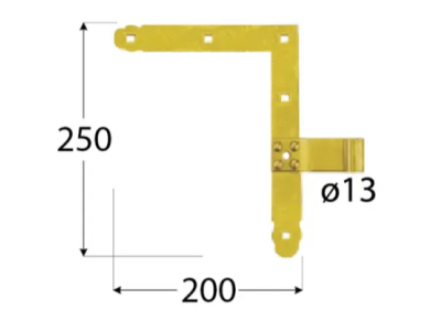 Neck shoulder for door ZN 200 260х210х13mm