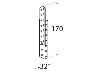 Планка свързваща дясна LK1R 32х170mm