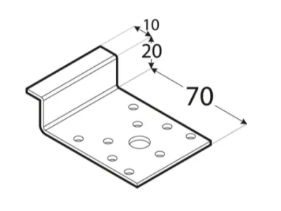 Plank Z - shaped LZ0 20х70х10mm