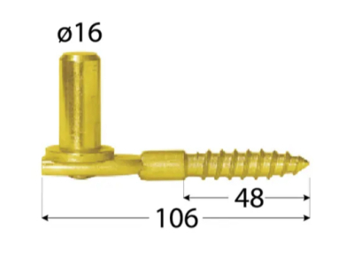 Hinge carrier CW 106хФ16mm screw