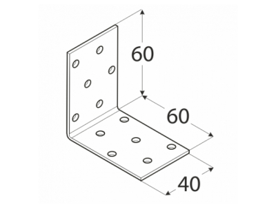 Plate angular KM3 60х60х40mm