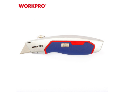 Trapezoid Utility Knife, Aluminum with Rubber Coating