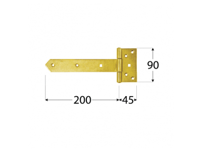 Hinge ZB 200х45х90х3.0mm