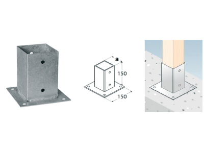 Base for a square beam PSP90 91х150х150х1.8mm