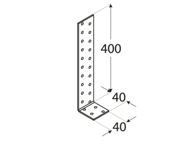 Plate angular multi-arm KK3 400х40х40mm