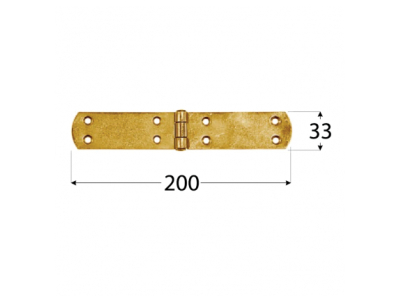 French type hinge ZF 200х35х2.5mm