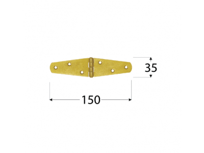 Hinge triangular ZTS 150х35х2.0mm