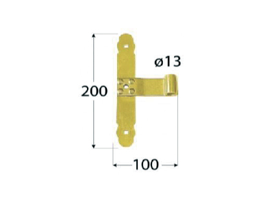 SHOULDER HINGE ZRP 100х200х3.0mm Ф13