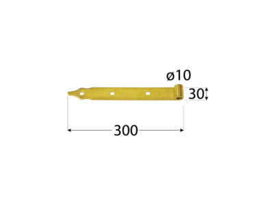 Панта рамо ZP ф10 300х30х3.0mm