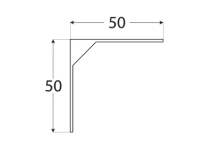Console corner short arm mod.6 WSM 50х50mm white