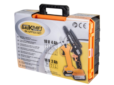 Pruner and vine shear set BAUKRAFT BK-GPPS25 with case - 075743