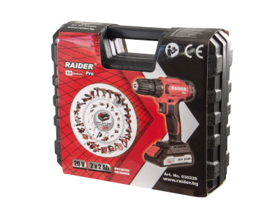 Raider R20 RDP-SPCD20 Cordless drill with 2 batteries and case - 030228