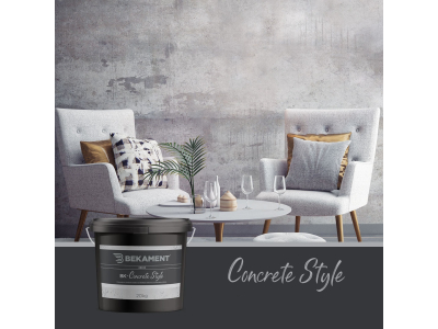 Bekament BK-Concrete Style 20kg. - Decorative mineral plaster with concrete effect for interior walls