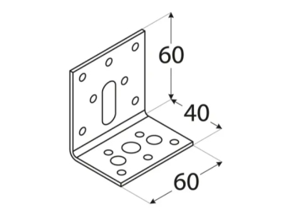 Plank angular adjustable reinforced KR2 60х40х60mm