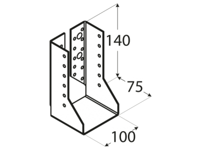 Plank heel for beam closed WBZ30 100х140mm