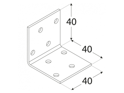 Plate angular KM1 40х40х40mm