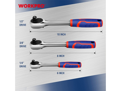 Ratchet 1/2", 72-Tooth, Ergonomic Handle