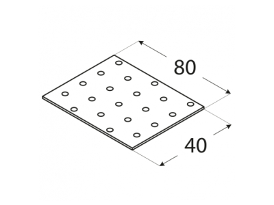 Планка права PP1 80х40mm