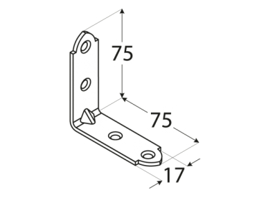 Планка ъглова тясна  KW4 75х75х17mm