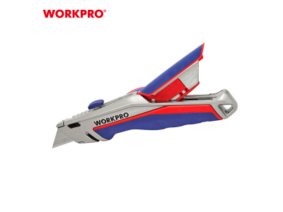 Utility knife, trapezoidal, with quick-change blade / 5 spare blades