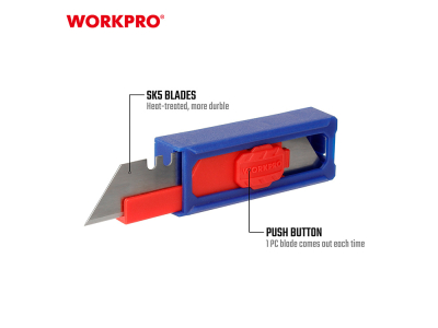 Trapezoid Utility Knife Replacement Blades SK5, 10 pcs, Plastic Case