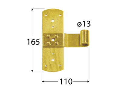 Hinge arm T-shaped ZR Ф13 110х165х3.0mm