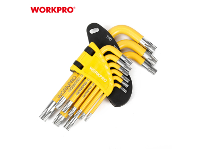 Short L-Torx Wrench Set, 9 Pcs (T10-T50)