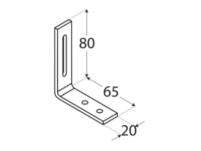 Планка ъглова регулируема усилена KR1 80х65х20mm