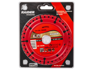 Raider Диск диамантен 125x22.2mm Universal RDP-DD26