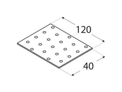 Планка права PP3 120х40mm