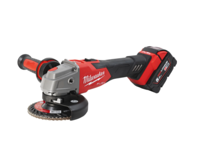 Акумулаторен безчетков ъглошлайф с плоска глава Milwaukee M18 FSAGF125XB-0X с куфар