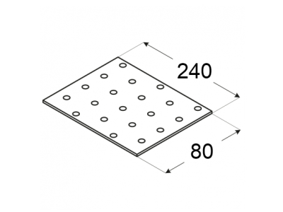 Планка права PP10 240х80х2.0mm