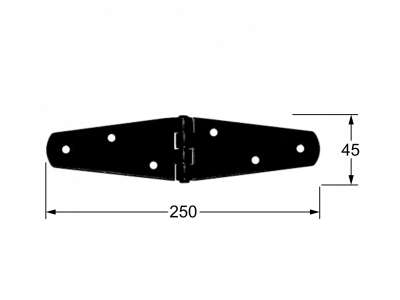 Hinge ZTS 250х45х2.0mm Bl