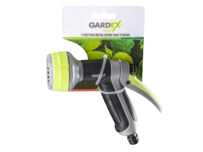 Поливен пистолет GARDEX STRONG с метален корпус, 7 функции