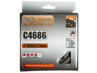 Gridding diamond cup double segment 125mm Richmann C4686