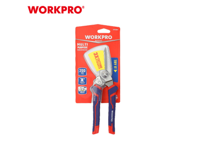Universal CR-V sheet metal shears, 200 mm, with a serrated cutting edge