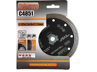 Диамантен диск за керамика 125x1,3mm  Segment height Richmann C4851