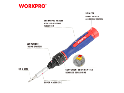 Мултифункционална тресчотна отвертка 9 в 1 с механизъм Double Drive