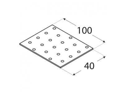 Планка права PP2 100х40mm