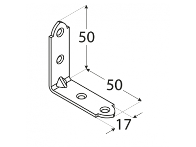 Планка ъглова тясна  KWО3 50х50х17mm