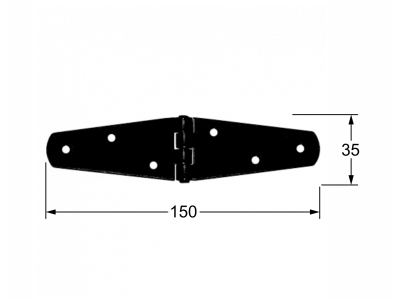 Hinge ZTS 150х35х2.0mm Bl