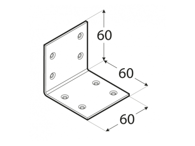 Планка ъглова широка KS3 60х60х60mm