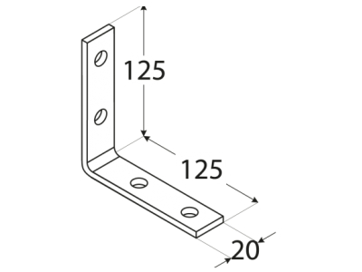 Планка ъглова тясна  KW6 125х125х20mm