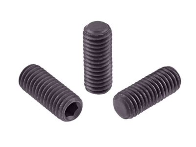 Hexagon socket screw with flat point ISO4026, DIN913 Bl