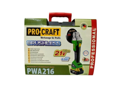 Angle grinder brushless cordless Procraft PWA216