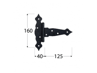 Панта ZTO 125х40х160х2.5mm Bl