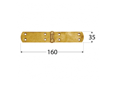 French type hinge ZF 160х35х2.5mm DP
