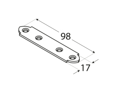 Plank straight reinforced LW3 100х17mm